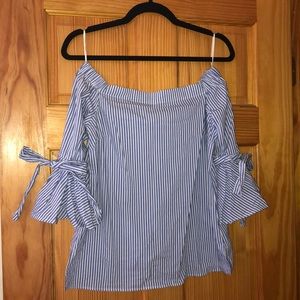 Striped Bell Sleeve Top